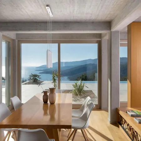 Sea-View Villa In Rabac With Sauna And Pool