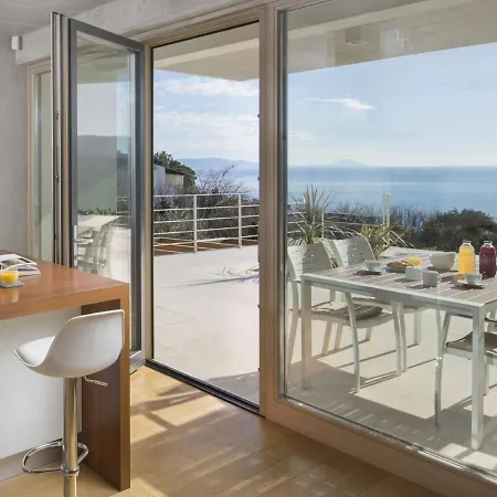 Sea-View Villa In Rabac With Sauna And Pool Nyaraló *